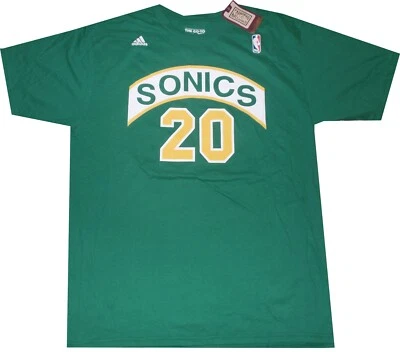 Camisa Seattle Super Sonics Gary Payton Adidas Verde Retro Etiquetas Nuevas Foto 1 de 4
