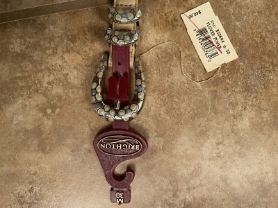 Cinturón Brighton Flower Power Cuero Talla S/30 Como Nuevo Sin Usar B30694. Nuevo con etiquetas Foto 1 de 4