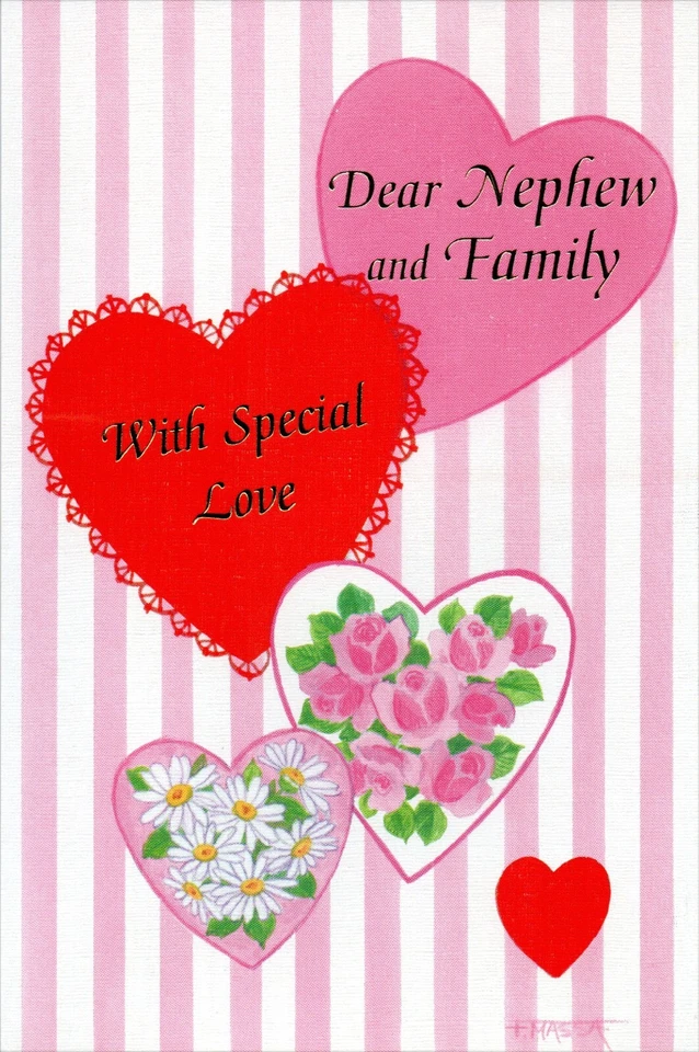 Tarjeta amorosa del día de San Valentín PARA SOBRINO Y FAMILIA por Magic Moments + Sobre Foto 1 de 4