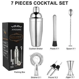 Cocktail Shakers Set7 Pieces Cocktail Making KitCocktail Shaker Set 750ml  - Picture 1 of 8