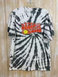 Camiseta Dazed And Confused Hippie Gris Tie-Dye Happy Face Adulto Talla M/L - Imagen 1 de 7