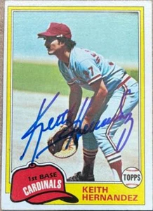 Keith Hernandez Autographed 1981 Topps #420 - Picture 1 of 1