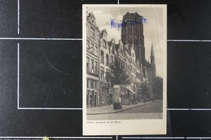 AK Danzig Langfuhr Gdansk Pommern 1931 Stadtpost 10 Pf Geschäfte Litfassäule - Bild 1 von 2