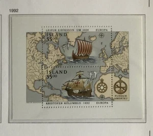 Iceland Scott# 751 Mini Sheet  1992 MNH EUROPA - Picture 1 of 1