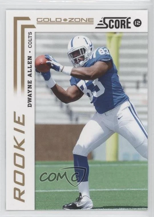 2012 Score Rookie Gold Zone Dwayne Allen #330 Rookie RC - Image 1 of 2