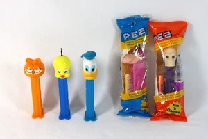 Vintage Candy Pez Dispensers Halloween SKULL Slovenia DINO TWEETY BIRD GARFIELD - Picture 1 of 10