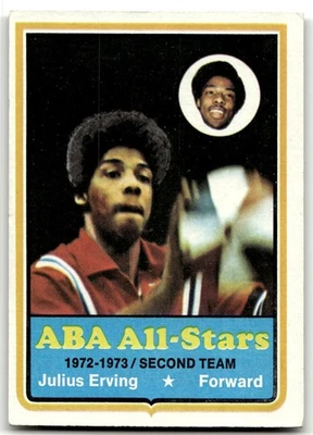 1973-74 Topps #240 Julius Erving Virginia Squires ABA All-Stars EX-EXMINT+ NICE - Image 1 of 2
