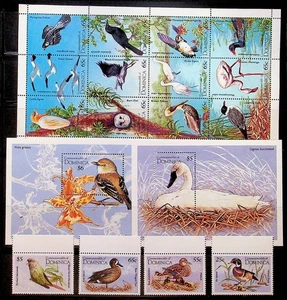 DOMINICA Sc 1769-75 NH SET+2S/S+MINISHEET OF 1995 - BIRDS - (WS25) - Bild 1 von 1
