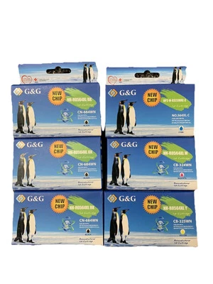 G&G HP Photosmart 6- Cartuchos de tinta 3- Negro, 1- Magenta, 1- Cian, 1- Amarillo Nuevo Foto 1 de 4