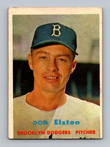 1957 Topps #376 Don Elston Rookie LOW GRADE Vintage Baseball Card - Picture 1 of 2