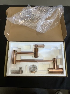 Relleno de olla retráctil de montaje en pared Signature Hardware. Cobre satinado SH349712AC A2 Foto 1 de 4