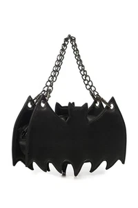 Women's Black Gothic Punk Bat Celebration Bag Alternative Handbag BANNED Apparel - Picture 1 of 3