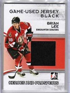BRIAN LEE 09/10 ITG Heroes Prospects Jersey Rookie M-03 Game-Used Hockey Card - Picture 1 of 1