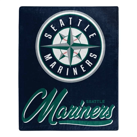 Seattle Mariners MLB 50" x 60" Signature Raschel Throw Blanket - W3649156023 Cover