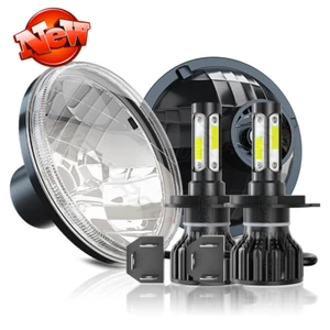 Pair 7inch Round Led Headlights FIT TOYOTA LAND CRUISER FJ40 FJ60 J80 1965-1985 - Picture 1 of 13