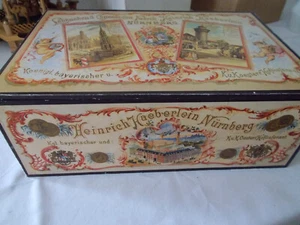 Haeberlein + Metzger Lebkuchen Holz Kiste Nürnberg Reklame Werbung - 37,5 cm - Bild 1 von 7