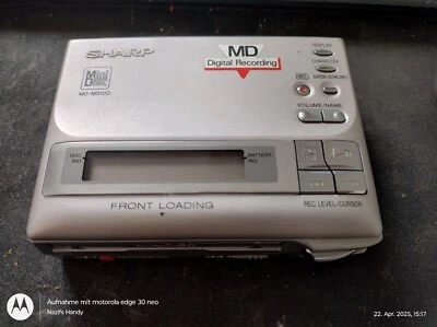 Sharp MS-100 MD Recorder Player Walkman + 3 MD Cassetten - Bild 1 von 4