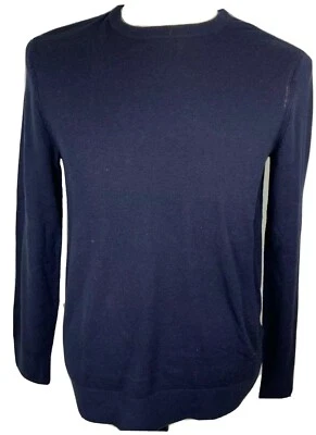 Suéter de lana Theory Riland manga larga cuello redondo para hombre talla L color azul marino Foto 1 de 4