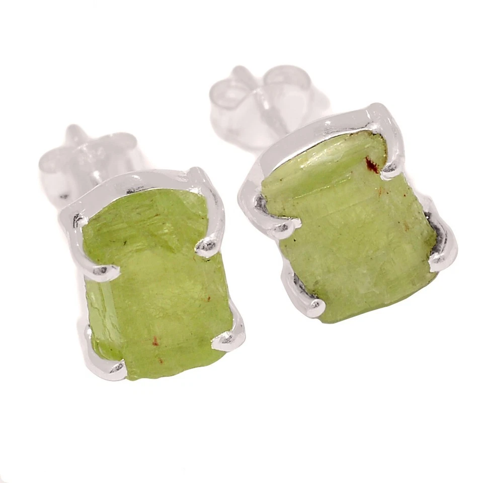 Pendientes de plata 925 de cianita verde menta natural - India CE50469 Foto 1 de 1