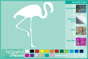 FLAMINGO SILHOUETTE cut vinyl decal #1 car truck window sticker, CUSTOM OPTIONS! - Picture 1 of 1