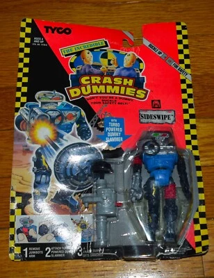 Figura de acción Tyco 1992 de colección Sideswipe The Incredible Crash Dummies Foto 1 de 2
