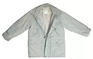 LONDON FOG Vtg Men's 42R Tan Puffer Style Coat Cinch Tie Snap Zip Jacket - Picture 1 of 7