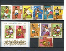 Burundi MiNr. 446-55 B, Block 29 B postfrisch Olympia (Oly5509