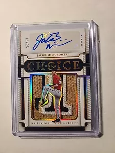 Jacob Misiorowski 2023 National Treasures Gold Patch Auto /25 Milwaukee Brewers  - Picture 1 of 4