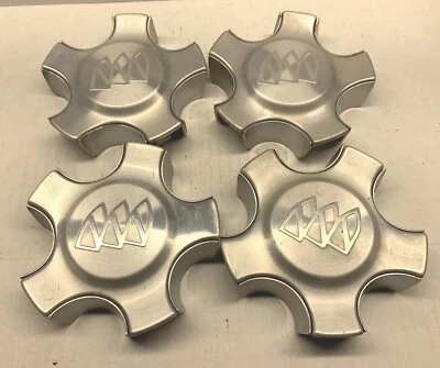 JUEGO DE 4 TAPAS CENTRALES DE RUEDA OEM 02-04 BUICK RENDEZVOUS BOLSILLOS PLATEADOS 9593778 Foto 1 de 4