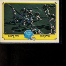 1981  Fleer Team Action #62 Super Bowl VI   Football Cowboys / Dolphins