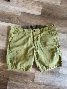 Wallace Barnes J Crew Verde Oliva Algodón Lino Militar Tirantes Pantalones Cortos 38 - Imagen 1 de 10