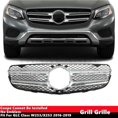 Front Grill Grille Fit For MERCEDES GLC 2016-2019 W253 X253 SUV No Emblem GLC300 Foto 1 de 4