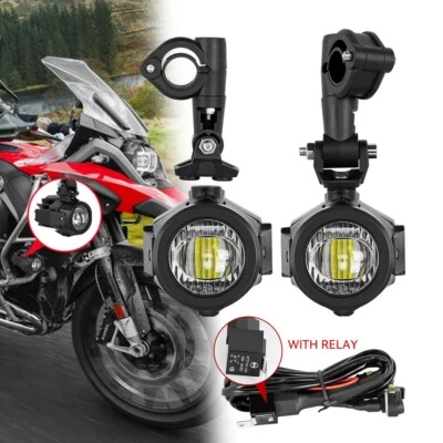 2 PIEZAS LED luces antiniebla auxiliares con relé para BMW K1600 R1200GS R1100GS F800GS Foto 1 de 4