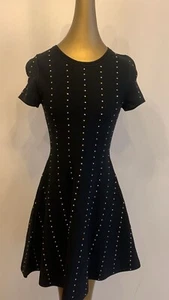 The Kooples Short Knit Dress with Vertical Studs Short Sleeve Sz 2 - Picture 1 of 5
