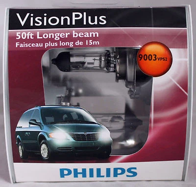  2 Philips VisionPlus Hi/Lo headlight bulbs Headlights 9003 vps2 H4 NEW  Foto 1 de 3