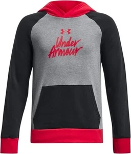 New Under Armour Kids Rival Script Hoodie Hooded Top Junior Size YXL - Picture 1 of 2