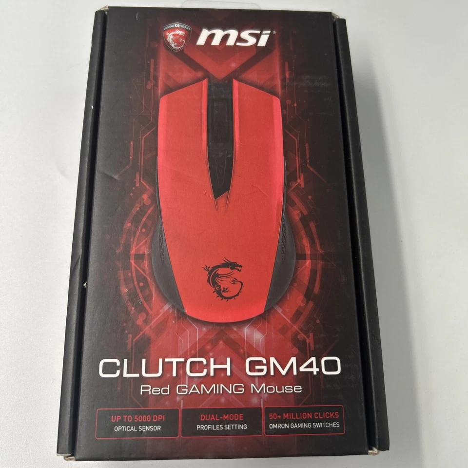 MSI CLUTCH GM40 RED GAMING MOUSE (Sealed) - Image 1 of 4
