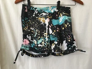 New Justice Girls Paint Splatter Shorts Sport Dance Cheer Gymnastic U pick - Picture 1 of 4