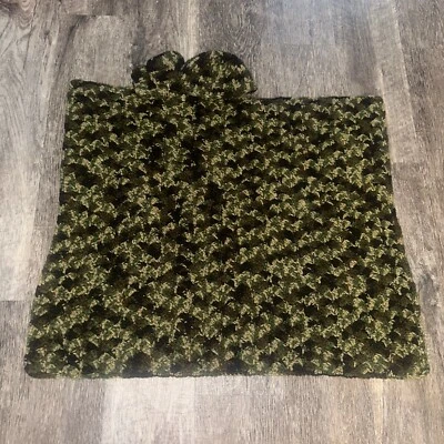 Juego de camuflaje para bebé recién nacido de ganchillo hecho a mano - gorro, manta y botines nuevo Foto 1 de 4