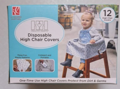 PACK de 12 fundas desechables para sillas altas con estrellas, corazones y flechas NUEVAS/SELLADAS Foto 1 de 4