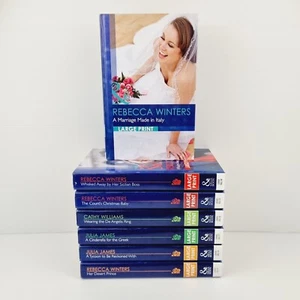 7x Mills & Boon Romance Books Large Print Hardcovers A Marriage Made in Italy - Picture 1 of 24