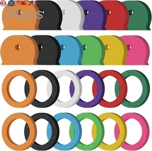 24 Pack Colorful Plastic Key Caps Key Cover Round Key Identifiers for House Keys - Picture 1 of 6