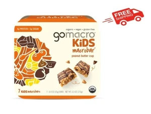 GoMacro Kids MacroBar Organic Snack Bars Peanut Butter Cup 0.90 oz Bars 7 count - Picture 1 of 4