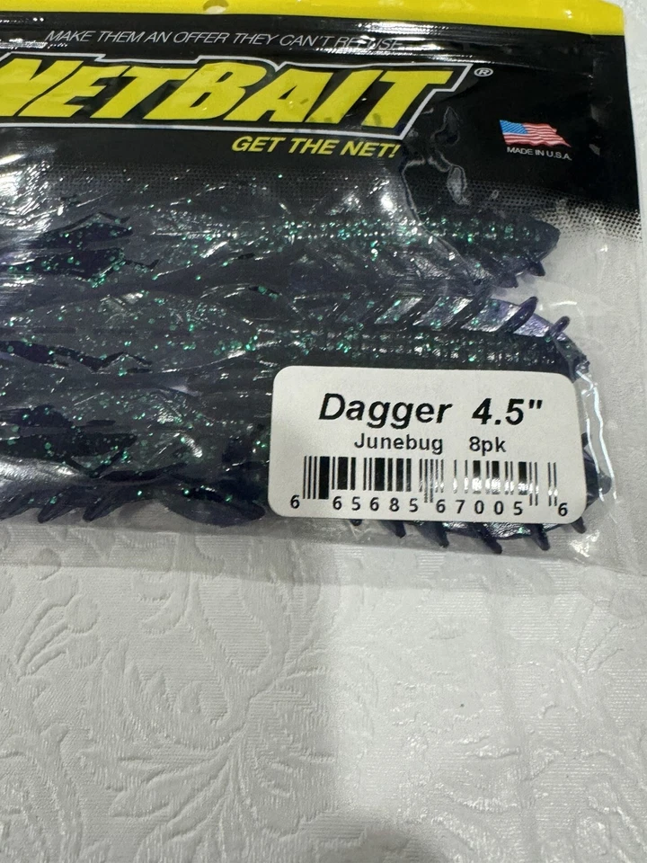 (2 упаковки) КИНЖАЛ ДЛЯ ПРИМАНКИ 4,5 ДЮЙМА JUNEBUG - Изображение 1 из 1