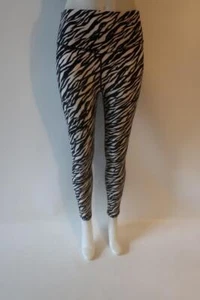 Womens The Upside Black Nude Zebra Print Leggings S - Picture 1 of 8