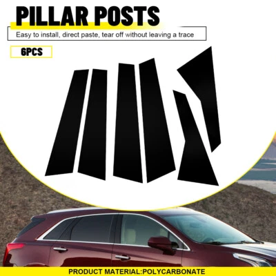 Piano negro PC ventana BC poste de pilar moldura ajuste para Cadillac XT5 2017-2023 Foto 1 de 4