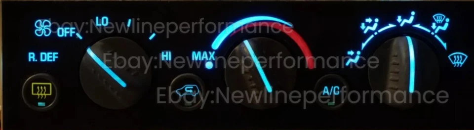 Ice Blue Climate Control LED Bulbs for GMC GM C1500 K1500 Suburban Yukon 95-98 - Image 1 of 1