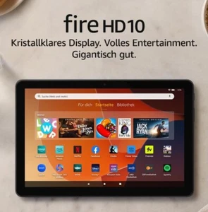 Amazon Fire HD 10 Tablet 32 GB Gen. 2023 Schwarz mit Werbung - Afbeelding 1 van 4