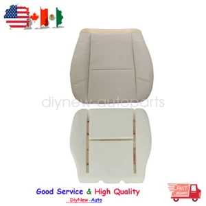 For 07-14 Cadillac Escalade Driver Bottom Leather Seat Cover Tan & Foam Cushion - Picture 1 of 10