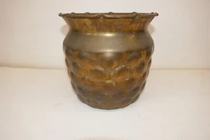 Vintage 5,5 Zoll große gepunktete massive Messingvase Made in India - Bild 1 von 6